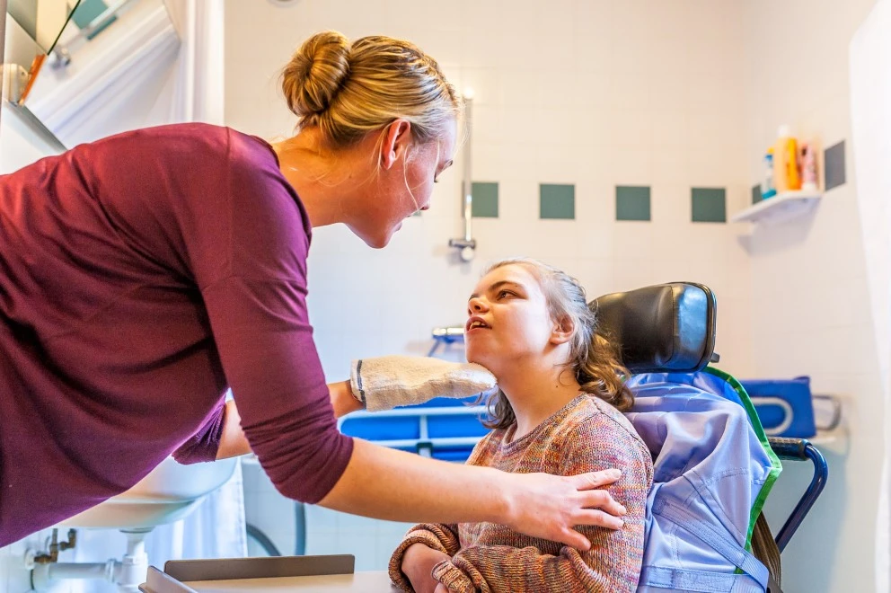A disabled girl and her dentist