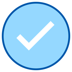 Cartoon check mark